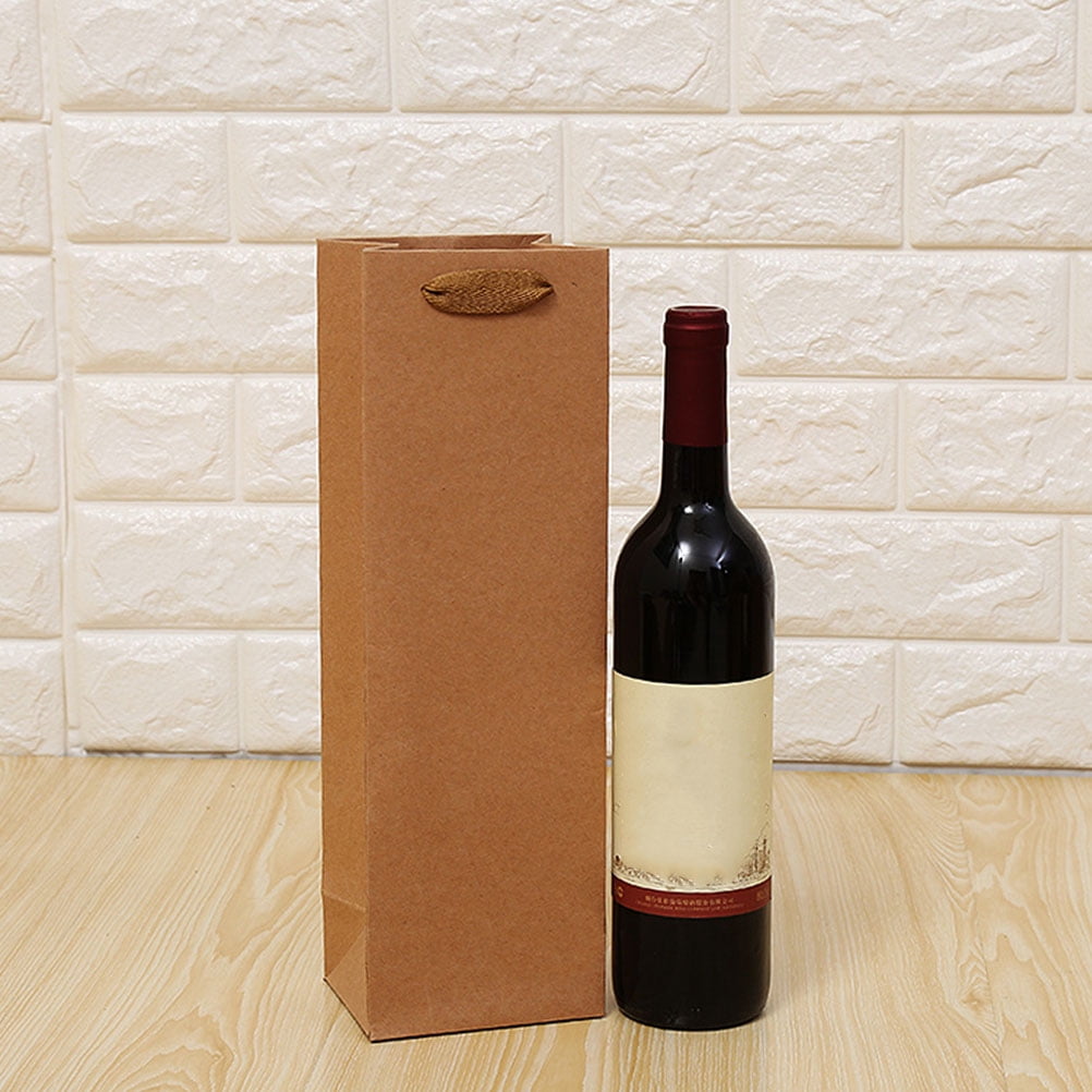 PTOOTP Khaki Paper Bottle Bags 10Pcs for Housewarming and Dinner ...