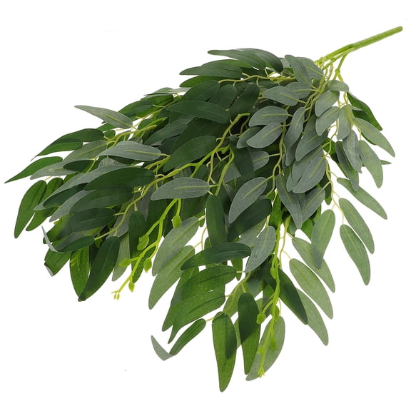 PTOOTP Decorative Green Salix Leaves Stems Faux Silk Plant for Home Decor Wedding Centerpieces