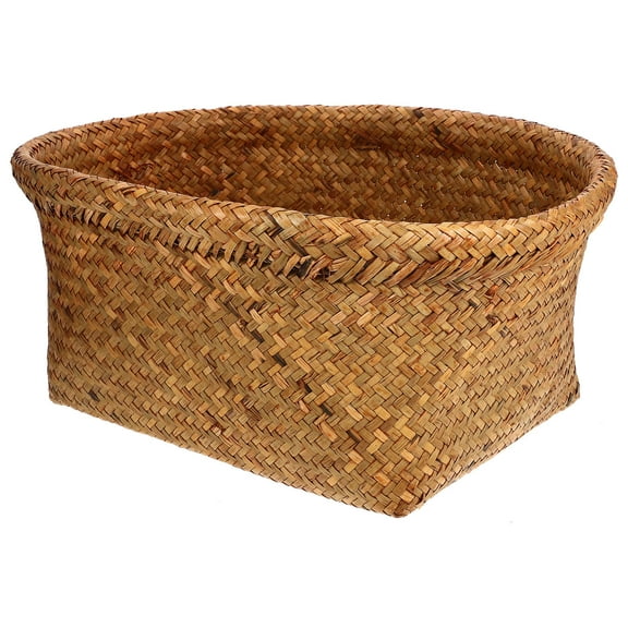 PTOOTP Multi Functional Light Brown Woven Storage Basket for Clutter and Sundries