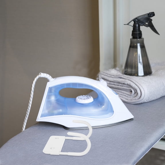 PTOOTP White Ironing Board Wall Mount with Multifunctional Hooks for Easy Storage