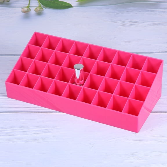 PTOOTP Rosy Makeup Storage Case 36 Slots Durable and Space Saving Design