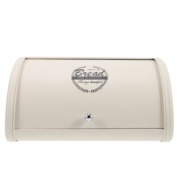 PTOOTP White Galvanized Iron Farmhouse Bread Box for Kitchen Countertop - Keeps Bread Fresh and Organized