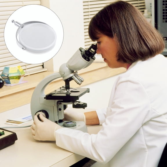 PTOOTP Microscope Reflecting Mirror Condenser with Metal Bracket Stainless Steel