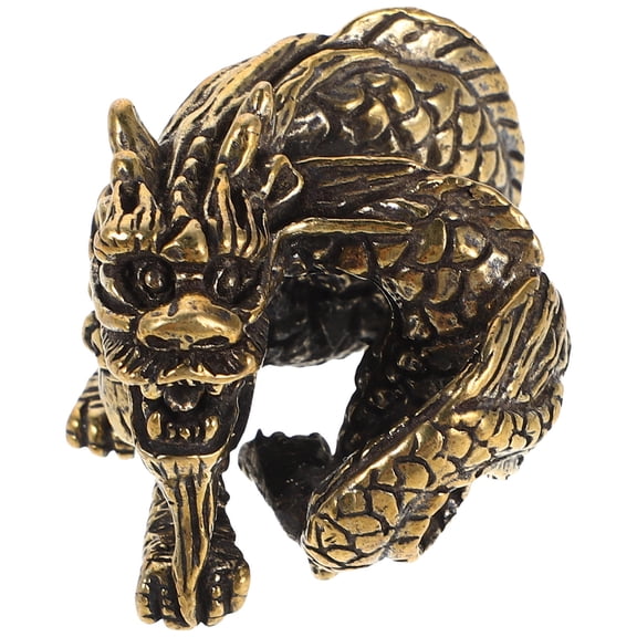PTOOTP Mini Animal Figurine Set - Golden Brass Sculpture Decor for Office Desk, Home, or Workspace