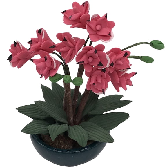 PTOOTP Miniature Resin Flowers for Model Train Scenery, Dollhouses, Dioramas, and Craft Supplies, Rosy Tiny Floral Decorations