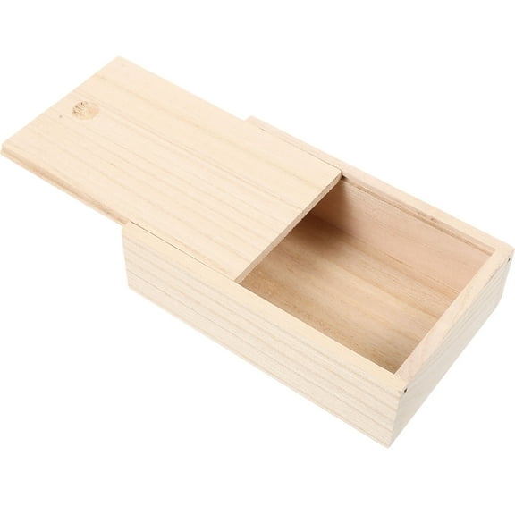 PTOOTP Natural Wood Soap Dish Tray with Dust Cover, Rectangular Bathroom Organizer in Beige - 1 Piece