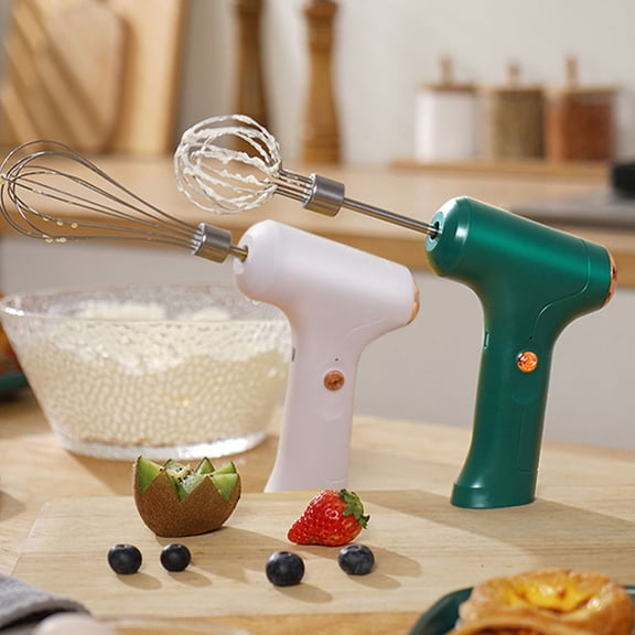 PTOOTP 1Set Electric Hand Mixer for Home Use with Ergonomic Handle and Thumb Controls in Green