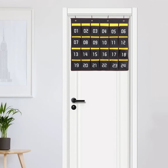 PTOOTP Over Door Hanging Organizer with Multiple Pockets for Cell Phone, Small Accessories, and Convenient Storage