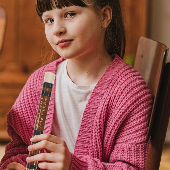 PTOOTP 1Set Bamboo Woodwind Flute Traditional Musical Instrument Detachable with Comfortable Smooth Surface