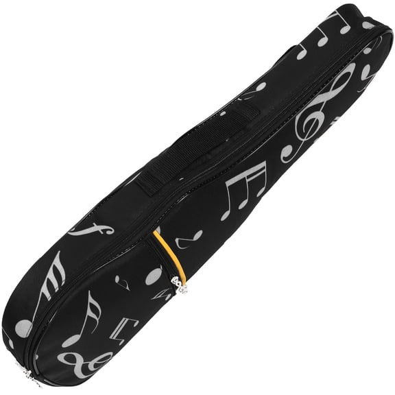 PTOOTP Black Ukulele Bag Case with Thick Padding and Rustproof Metal Zipper for Secure Storage
