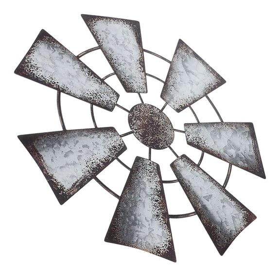 PTOOTP Iron Windmill Wall Decor Rustic Farmhouse Art Assorted Color Distressed Finish