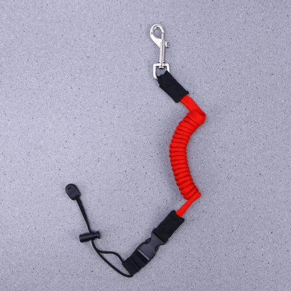 PTOOTP Paddle Leash for Kayak 1Set Elastic Cord with Hook Tpu Nylon Red for Fishing Rod Kayak Canoe Boat