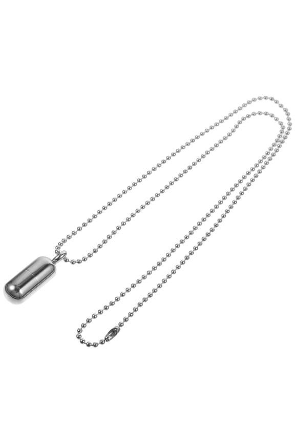 Pill Holder Necklace with Capsules Pendant, 1 Set Openable Design for Daily Use and Convenient Medication Storage