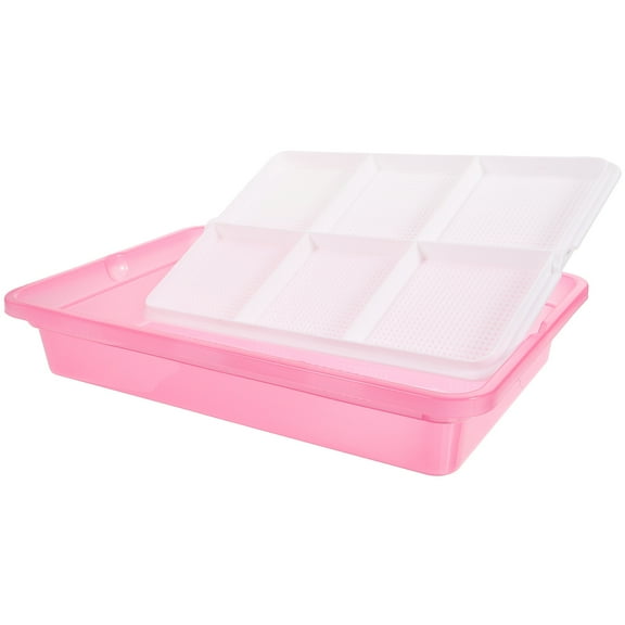 PTOOTP Convenient Pink Cat Grass Planter Box Stable Plastic Material Hydroponic Soilless Culture System