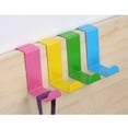 thumbnail image 1 of PTOOTP Over The Door Hook Single Pink for Clothes Towel Hat Easy to Install Without Tools, 1 of 8