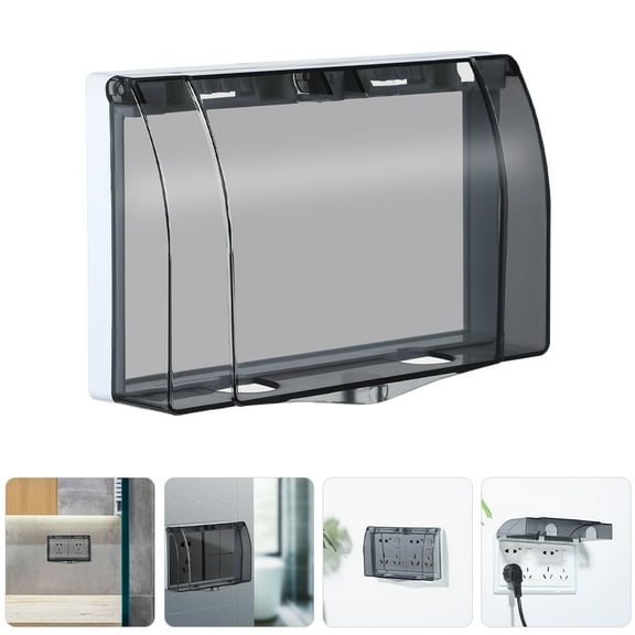 PTOOTP Weatherproof Plastic Outdoor Electrical Outlet for 86 Type Switches and Sockets 2-Pack