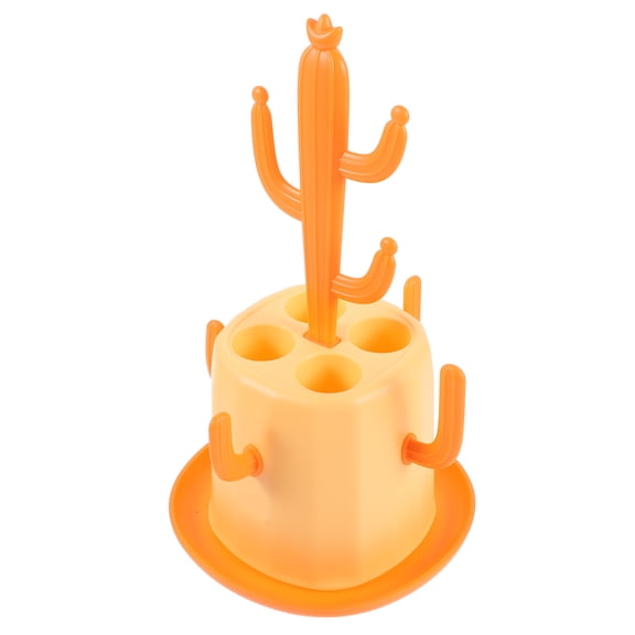 PTOOTP Back to School Baby Bottle Draining Rack Multi Cactus Shaped 1Set 9.8x5.5in