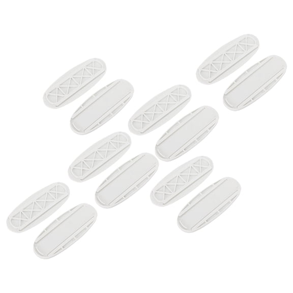 PTOOTP Power Strip Wall Organizer with 12Pcs Cable Organizer in White ABS