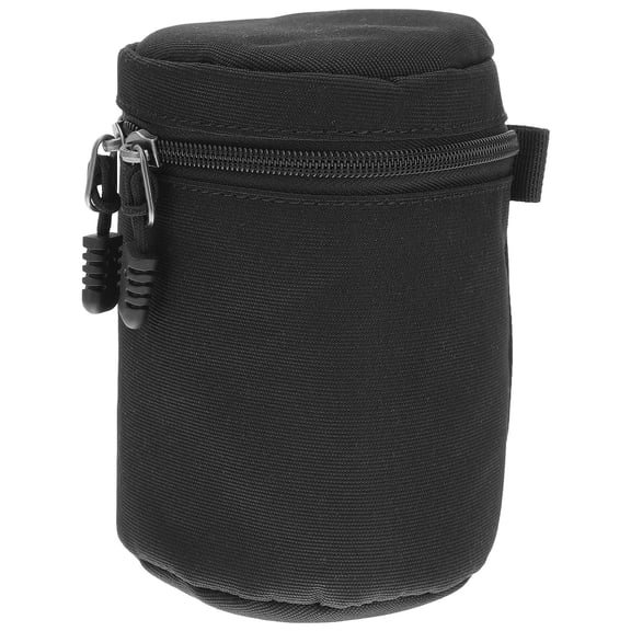 PTOOTP Premium Black Camera Lens Case for Storage Use Lightweight Synthetic Material Durable Design 4.5 x 6.5 Inches