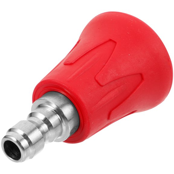 PTOOTP Red Soft Rubber Pressure Washer Lance Nozzle Adapter Stainless Steel Accessory for Home and Car Cleaning
