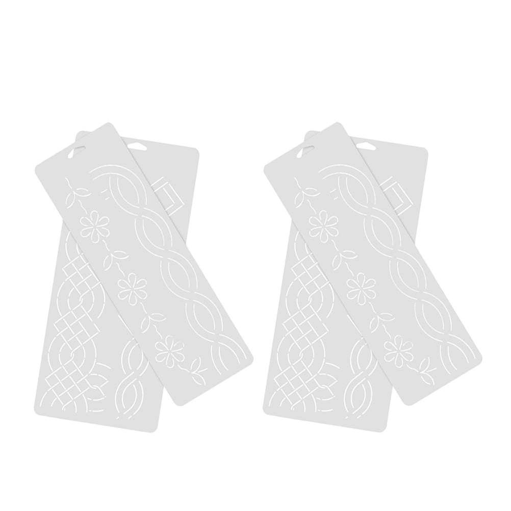 PTOOTP 4Piece White Plastic Quilt Patterns Template Set for