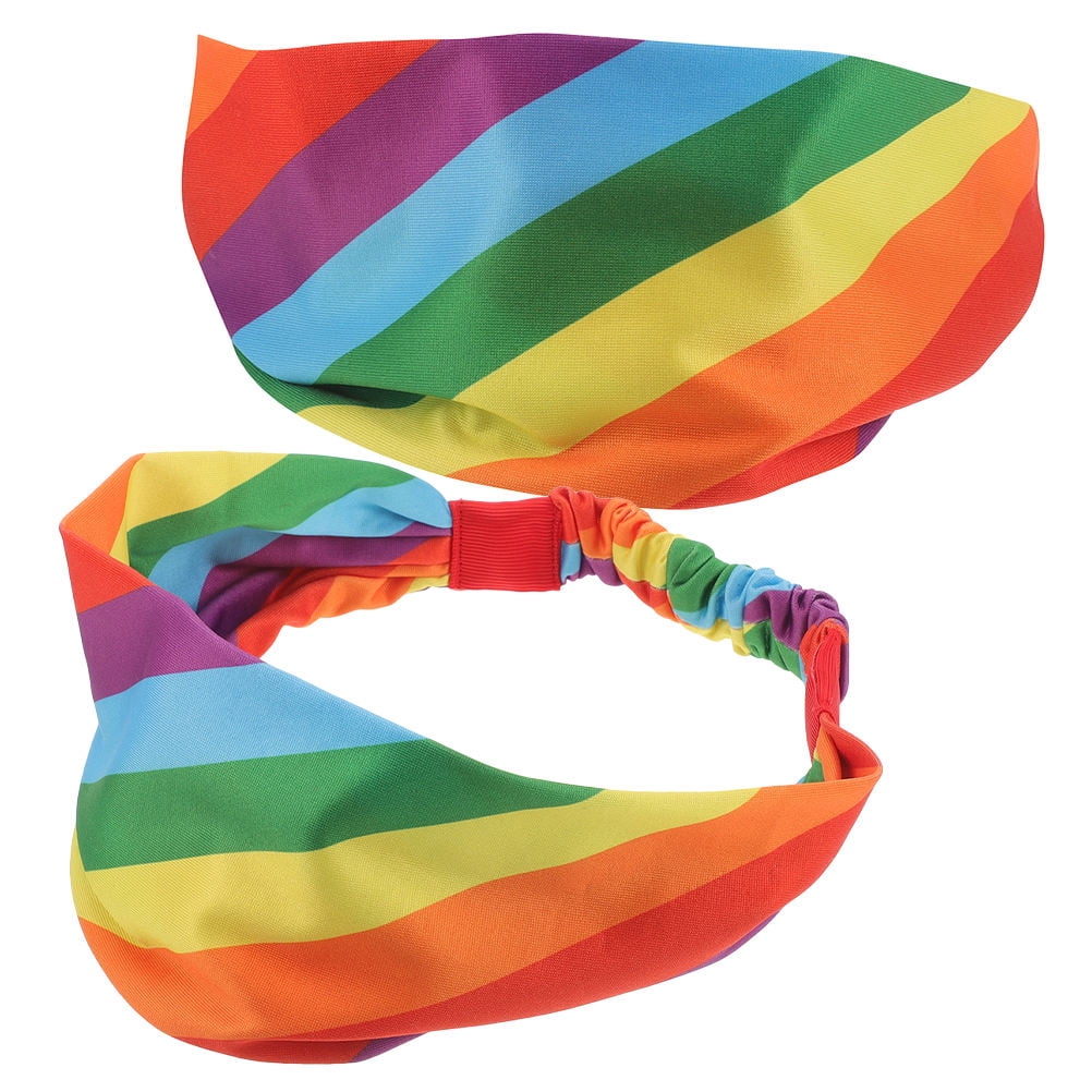 PTOOTP Rainbow Headband for Pride Decor Soft Fabric  display picture 2