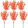 thumbnail image 1 of PTOOTP Red Artificial Eucalyptus Leaves 6 Pcs for Home Decor Wedding Centerpieces and Floral Arrangements, 1 of 8