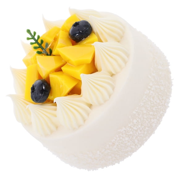 PTOOTP Lifelike White Simulation Cake Model for Decor Safe Material Photo Prop