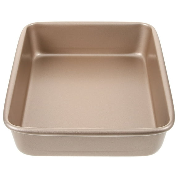PTOOTP Carbon Steel Rectangle Baking Pan Light Brown Non Stick Cake and Cookie Sheet