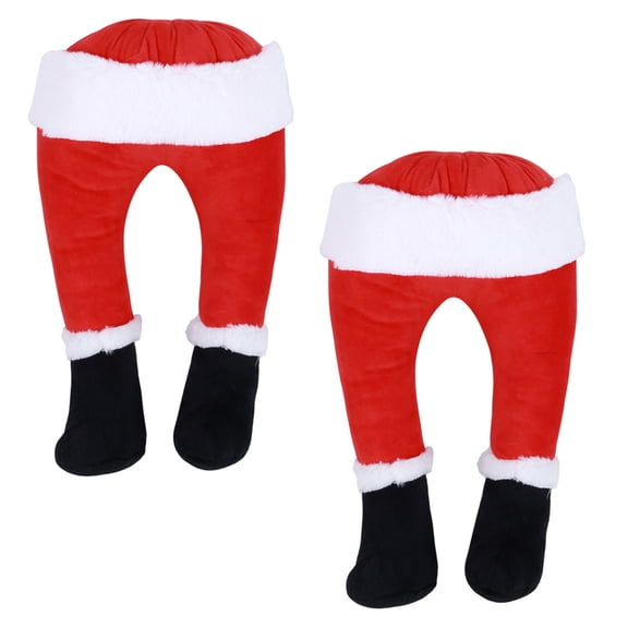 PTOOTP Red Decorative Fake Legs for Christmas Party Supplies and Home Decor 2Pcs