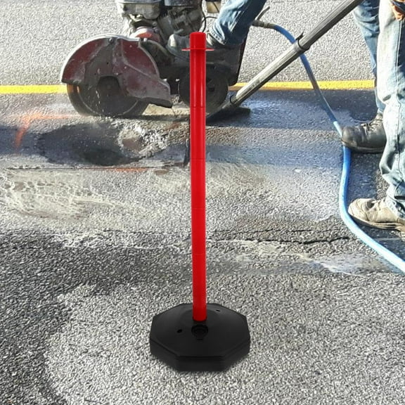 PTOOTP Red PE Traffic Safety Barrier for Road, Driveway, and Construction Site and