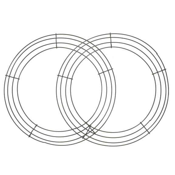PTOOTP 2-Pack Round Iron Frame Wreath Holders for Floral Arrangements, Craft Projects, and Home Dcor Display