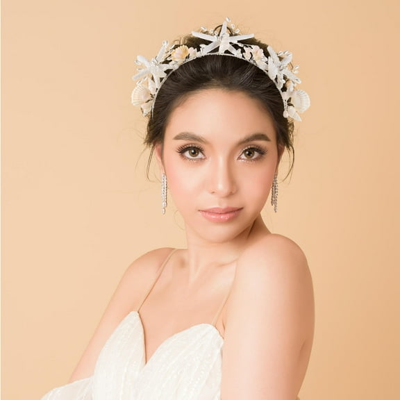 PTOOTP White Shell Headband for Wedding with Elegance and Comfort