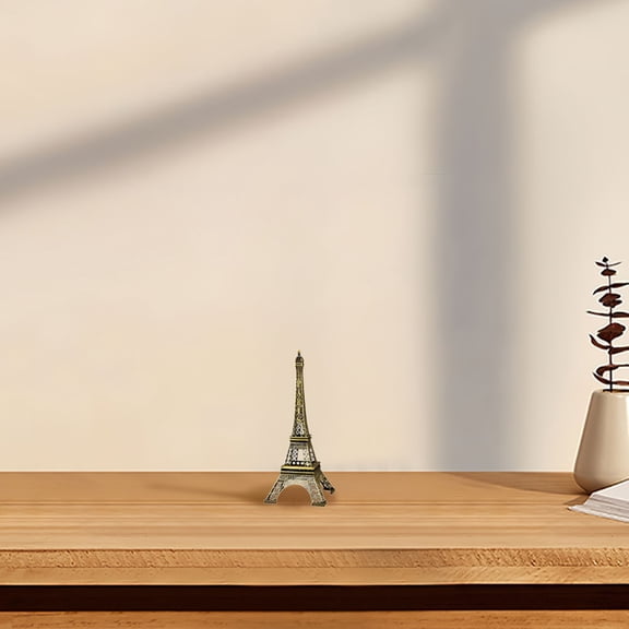PTOOTP Retro Eiffel Tower 3D Architecture Model Set for Home Decor, Cultural Inspired Building Decoration