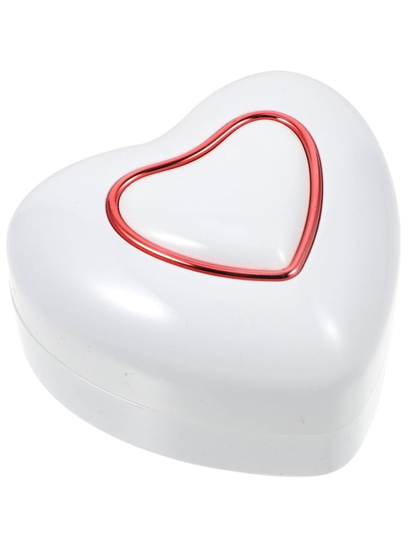 -Shaped Plastic and Velvet Box with LED Light for Couples 1 Pack