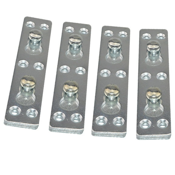 PTOOTP Iron Bed Frame Hinges for Rails and Headboards, Set of 4 Pieces, Easy to Assemble and Install