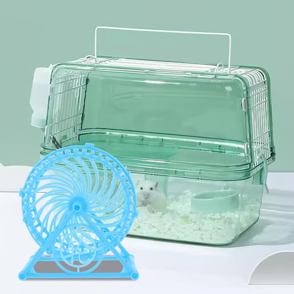 PTOOTP Sky Silent Hamster Wheel for Small Pets with Plastic Cage Attachment Exercise Toy
