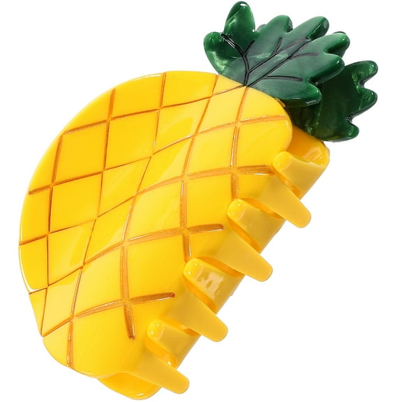 PTOOTP Small Pineapple Hair Clip Durable Fruit Claw Clip Decorative Yellow Hair Accessories