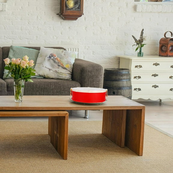 PTOOTP Vintage Drum Shaped Candy Dish with Multiple Compartments, PP Material, Perfect for Home and Office Use