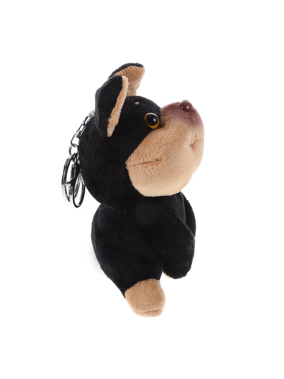 Cute Plush Dog Keychain Assorted Color PP Cotton for Hanging Keys
