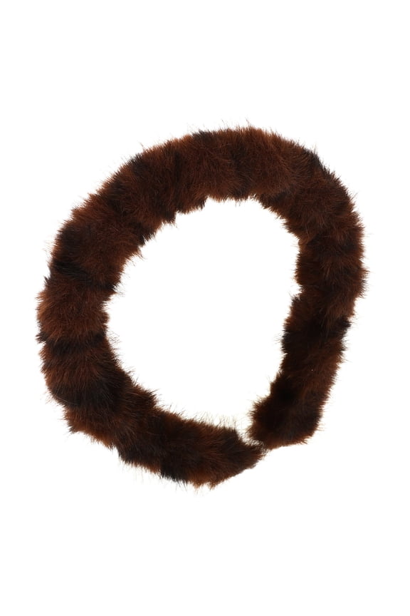 Vintage Leopard Headband Dark Brown Soft Plush Multifunctional