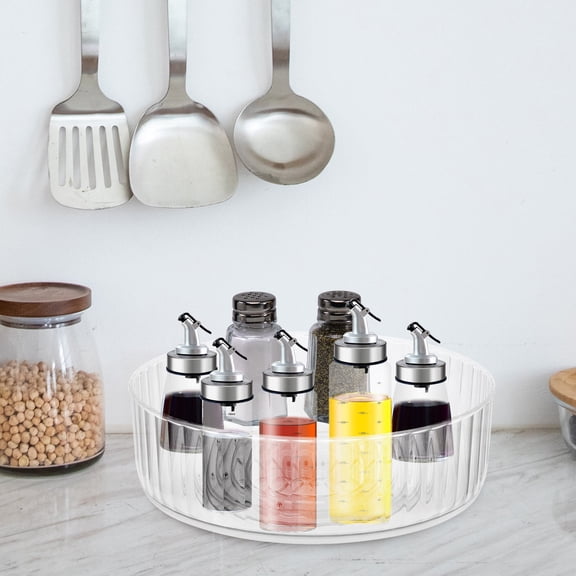 PTOOTP Multi-Function Rotating Turntable Organizer for Fruits, Snacks, Spices, Kitchen Storage and Pantry Use