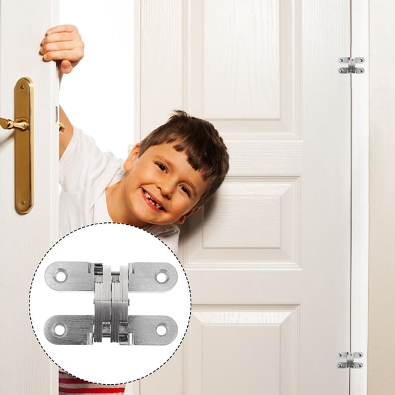 PTOOTP Zinc Alloy Self-Closing Door Hinges Set, Anti-Rust Door Closer Hinges for Home Building and Repair Projects