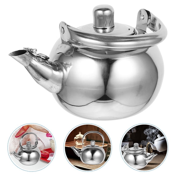 PTOOTP Stainless Steel Whistling Tea Kettle for Kitchen and Outdoor Camping, Fast Heating, Easy Pouring, and Portable