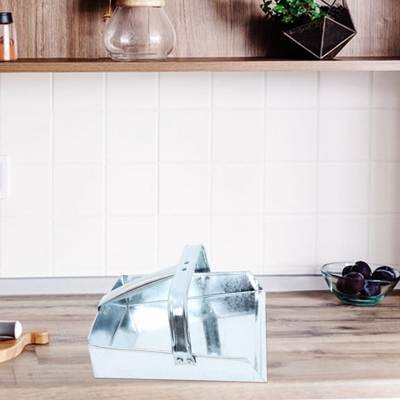 PTOOTP Compact Stainless Steel Dustpan for Desktop and Floor Use with Easy Storage, Design