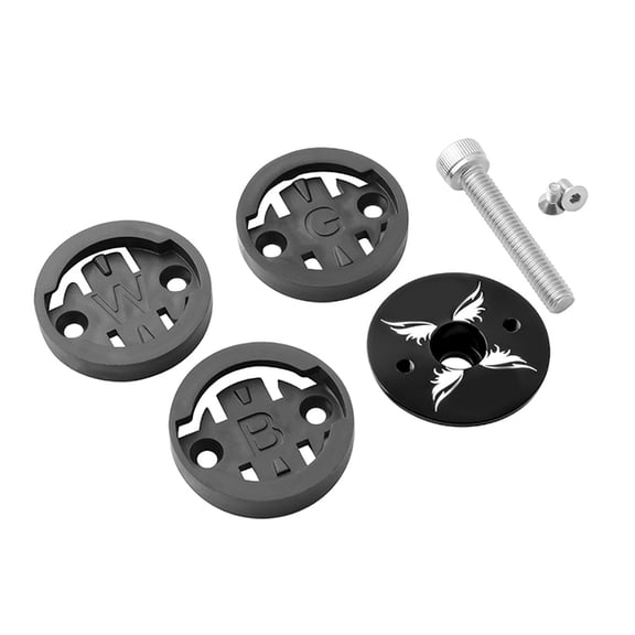 PTOOTP Stem Caps Mountain Bike Headset Cap Black 1 Set