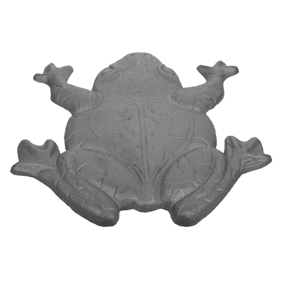 PTOOTP Stepping Iron Frog Flat Silver 1Pack for Outdoor Decoration Pathway