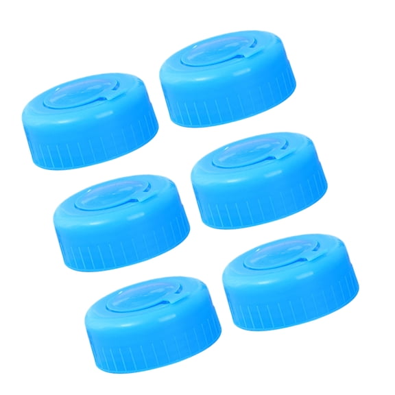 PTOOTP 8Pcs Water Jug Caps Sky Blue Replacement Lids Universal Fit Leak Proof Seal