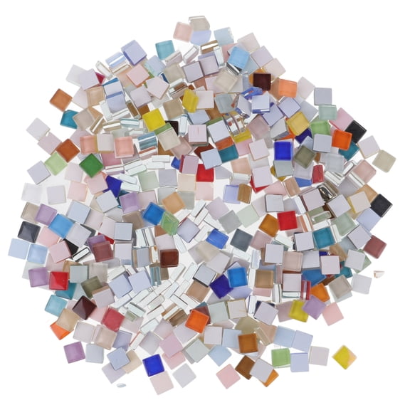 PTOOTP Durable Assorted Color Glass Tiles Set for DIY Crafts and Picture Frame Decoration