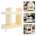thumbnail image 1 of PTOOTP Beige Plastic Rolling Cart with Wheels for Home Gym Storage and Yoga Mat Organizer, 1 of 8